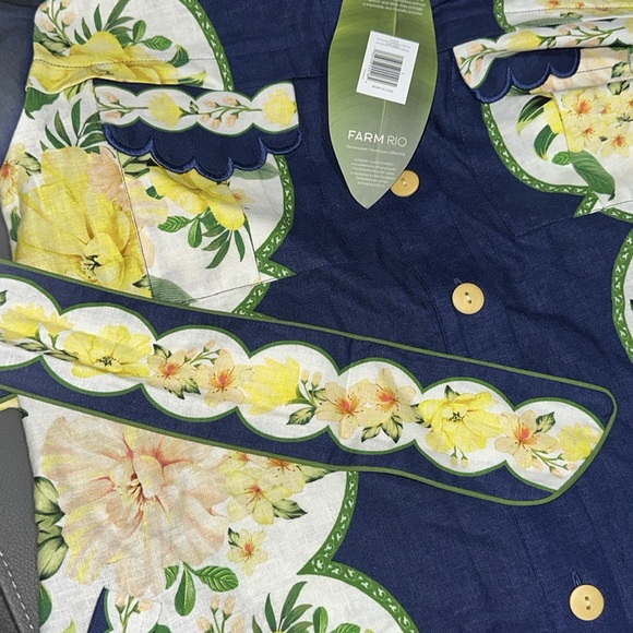 🔥🔥🔥NEW Farm Rio Amazon Garden Cream Tropical Floral Mini Dress - Picture 8 of 8